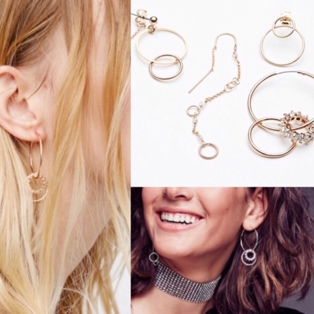 Free People Copper & Gold Statement Earrings